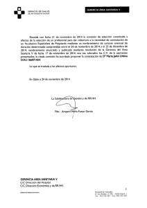 efectos de la selección de un profesional para dar cobertura a la