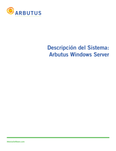 Descripción del Sistema: Arbutus Windows Server
