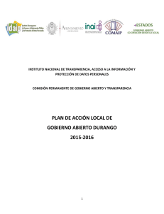 plan de acción local de gobierno abierto durango 2015-2016