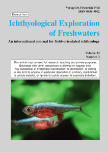 Ichthyological Exploration of Freshwaters