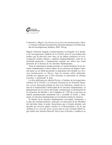 CARBONELL, Miguel, Una historia de los derechos fundamentales