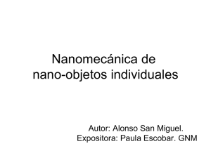 Nanomecánica de nano-objetos individuales