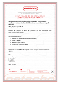 El presente certificado de conformidad CE garantiza que los