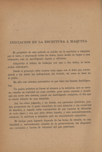 INICIACION EN LA ESCRITURA A MAQUINA