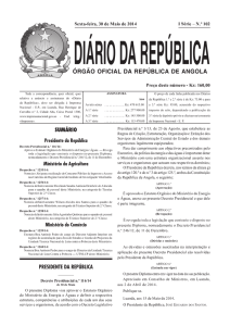 órgão oficial da república de angola