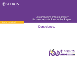 Donaciones. - Asociación de Scouts de Venezuela