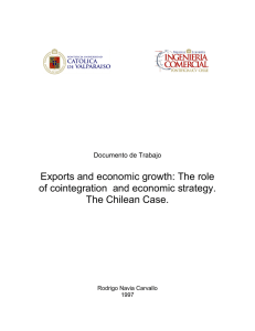 Exports and economic growth - Escuela de Ingeniería Comercial