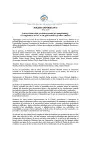 BOLETÍN INFORMATIVO Inicia Juicio Oral y Público