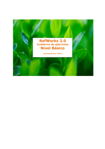 RefWorks 2.0 Nivel Básico