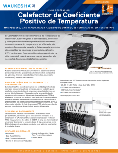 Calefactor de Coeficiente Positivo de Temperatura