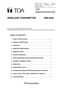 WIRELESS TRANSMITTER WM-5325