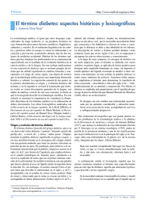 El término diabetes: aspectos históricos y lexicográficos