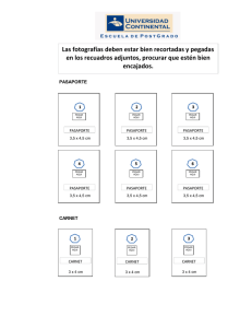 Las fotografías deben estar bien recortadas y pegadas en los