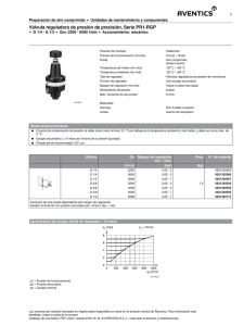 Válvula reguladora de presión de precisión, Serie PR1-RGP