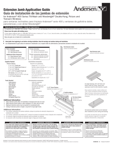 Accessory Guide - Windows - Extension Jambs -- A
