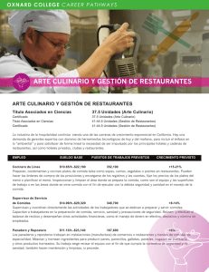 arte culinario y gestión de restaurantes