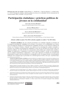 Participación ciudadana y prácticas políticas de