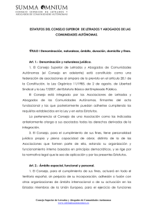 Estatutos - Consejo de Abogados y Letrados Autonómicos