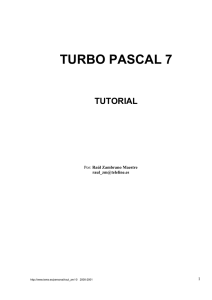 Turbo Pascal 7: Tutorial.