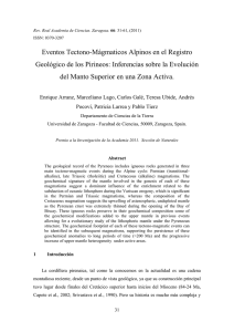 Eventos Tectono-Mágmaticos Alpinos en el Registro Geológico de