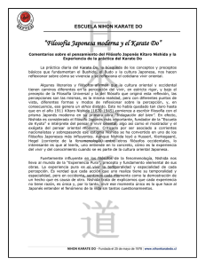 “Filosofía Japonesa moderna y el Karate Do”
