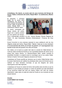 L`alcaldessa, Oro Azorín, es reunix amb els nous inversors