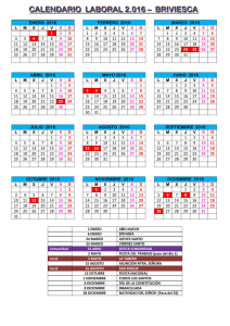 Calendario Laboral BRIVIESCA 2016. Aprobado en Pleno