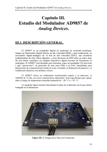 Estudio del Modulador AD9857 de Analog Devices.