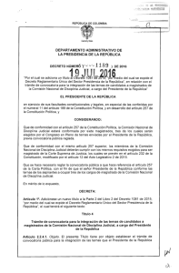 Decreto 1189 de 2016 - Presidencia de la República