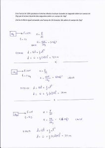 Una fuerza de 10N ¿produce el mismo efecto al actuar durante un