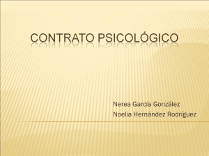 contrato psicológico - El Psicólogo en la organización