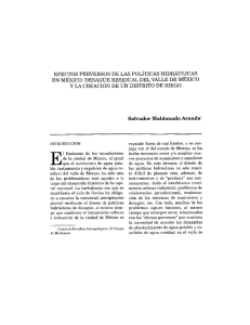 efectos perversos de las políticas hidráulicas en mexico