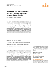 antibiótico más relacionado con colitis por