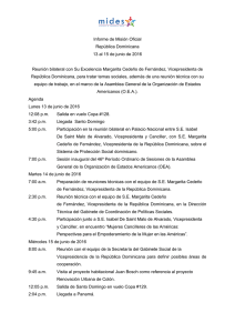 Informe de Misión Oficial República Dominicana 13 al 15