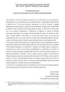 Una mirada panor&aacute;mica. Entrevista a Colin Gordon sobre los