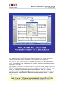 tratamiento de las imágenes y su incrustación en el