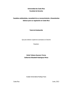 Universidad de Costa Rica Facultad de Derecho Caudales