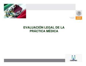 evaluación legal de la práctica médica