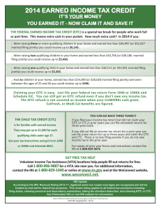 2014 earned income tax credit