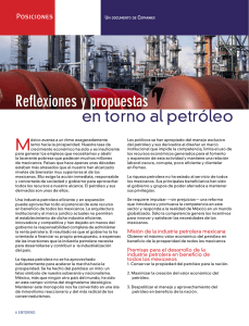Reflexiones y propuestas en torno al petróleo