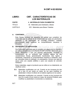 N·CMT·4·02·003/04 LIBRO: CMT. CARACTERÍSTICAS DE LOS
