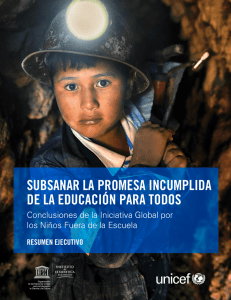 Subsanar la promesa incumplida de la Educación para