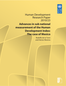 The case of Mexico - Human Development Reports