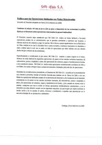 Política de operaciones relacionadas de general - SM