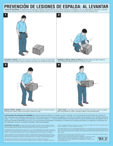 prevención de lesiones de espalda: al levantar