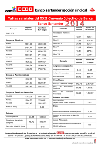tablas salariales 2014 - Comfia-CCOO