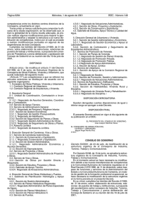 competencias entre los distintos centros directivos de la Consejería