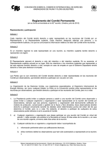 Reglamento del Comité Permanente de la CITES (en su forma