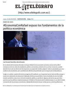 EconomiaConRafael expuso los fundamentos de la política