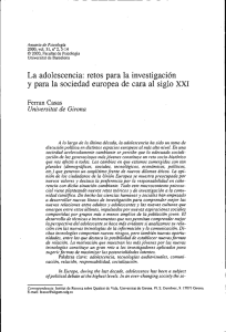 La adolescencia: retos para la investigación y para la